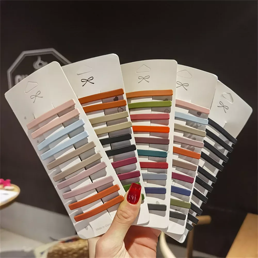 

Solid Colors Hair Clips Hairpins Matte Barrettes Headbands Women Hair Accessories Fashion BB Clips Headwear
