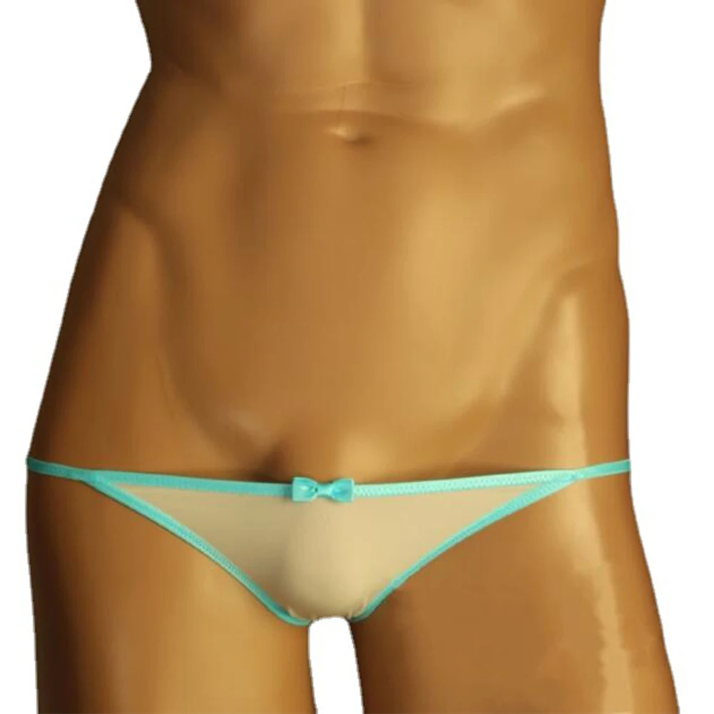 

Sexy Men Bikini Thong Low Rise T-back Underwear Stretch Super Mini G-String Thin Breathable Lightweight Briefs Gay Erotic Panty