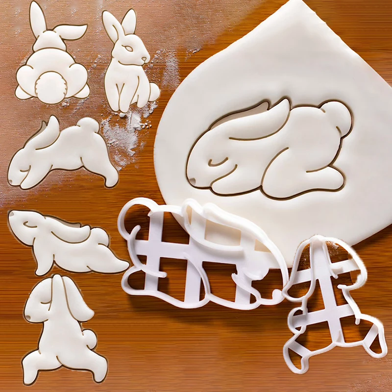 

Пасхальные украшения 2023 форма для печенья мультяшная форма для выпечки печенья Симпатичные животные помадки пластиковые формы «сделай сам...