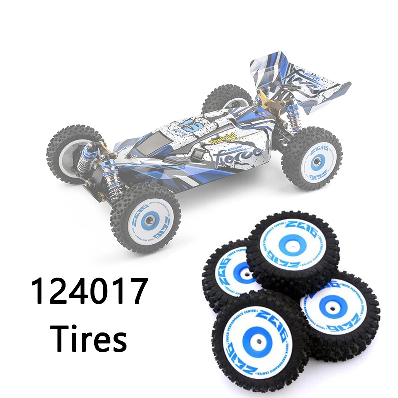 

Original Wltoys 2PCS 4PCS Rubber Front Tire and Rear Tires Set for Wltoys 124017 124016 1/12 Model Car Parts Replacement