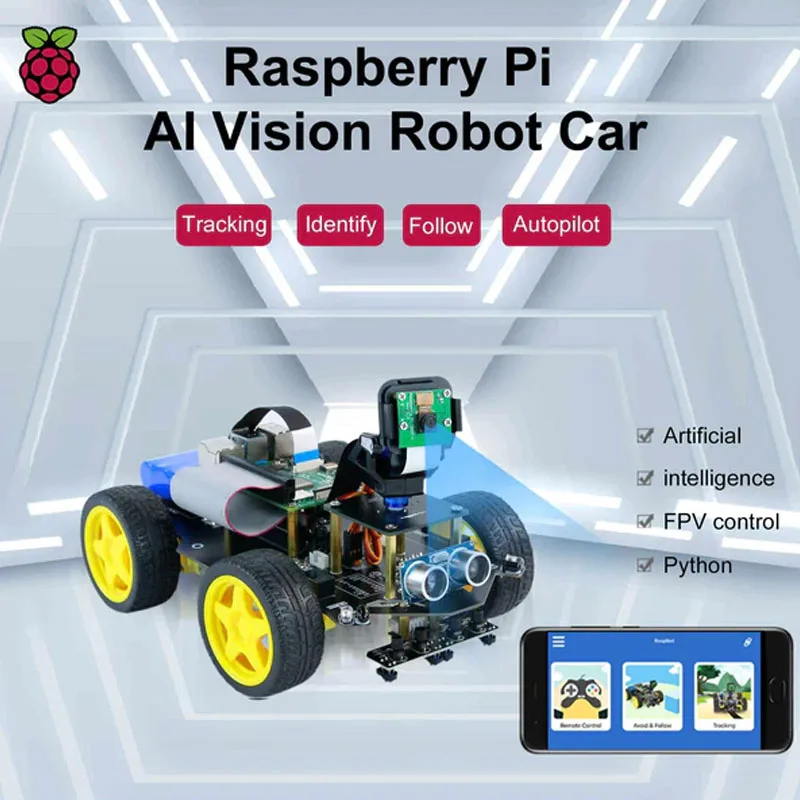 Робот-автомобиль Raspberry Pi с камерой FPV (без платы Pi)