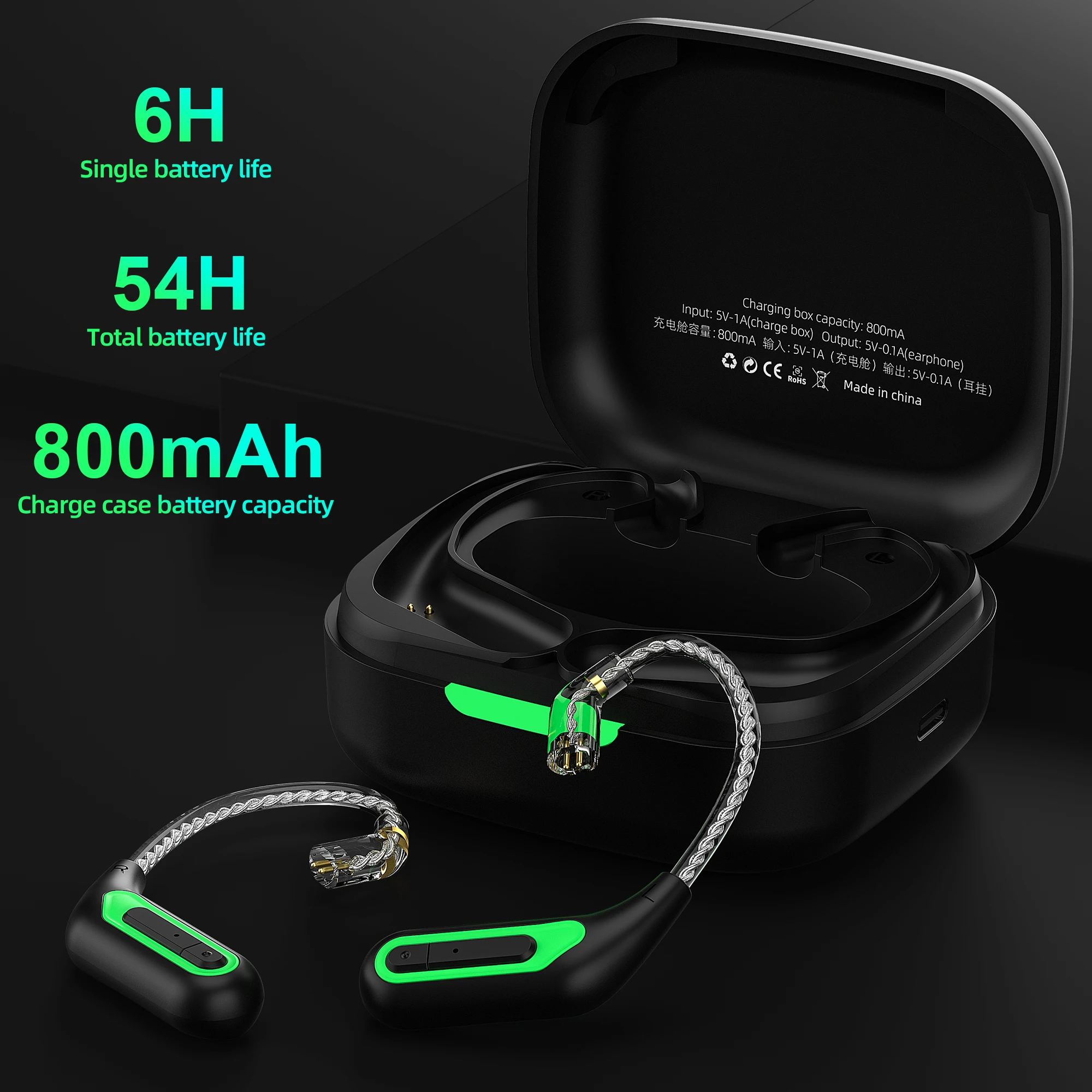 KZ AZ10 обновленные беспроводные наушники Bluetooth-совместимые с кабелем 5 2
