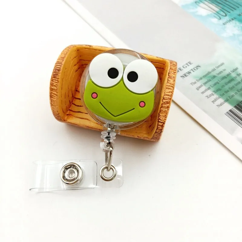 

1pc Cartoon Animals Retractable Badge Reel for Badge Holder Accessories Nurse Badge Clips for Pass Cover