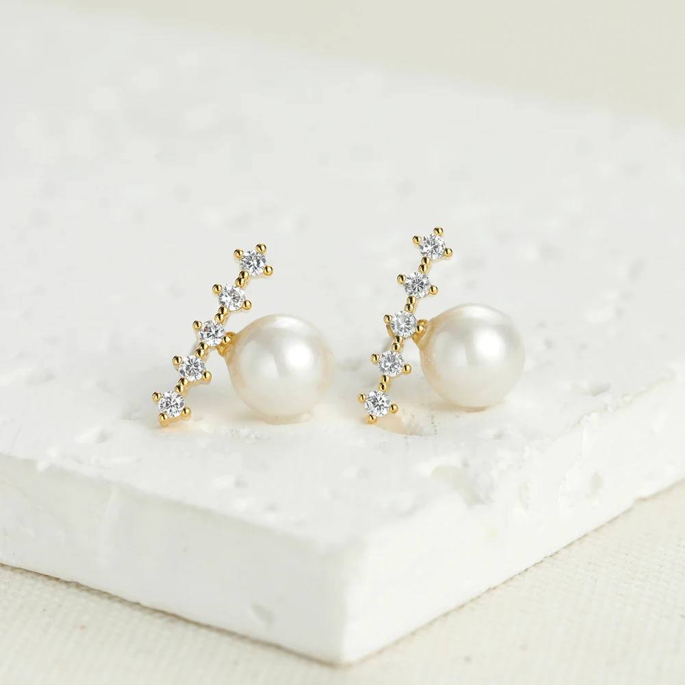 

Anslow Personality 2023 New Design Brand Top Quality Teen Girls Pearl Stud Earrings Christmas Gifts Student Party Jewelry