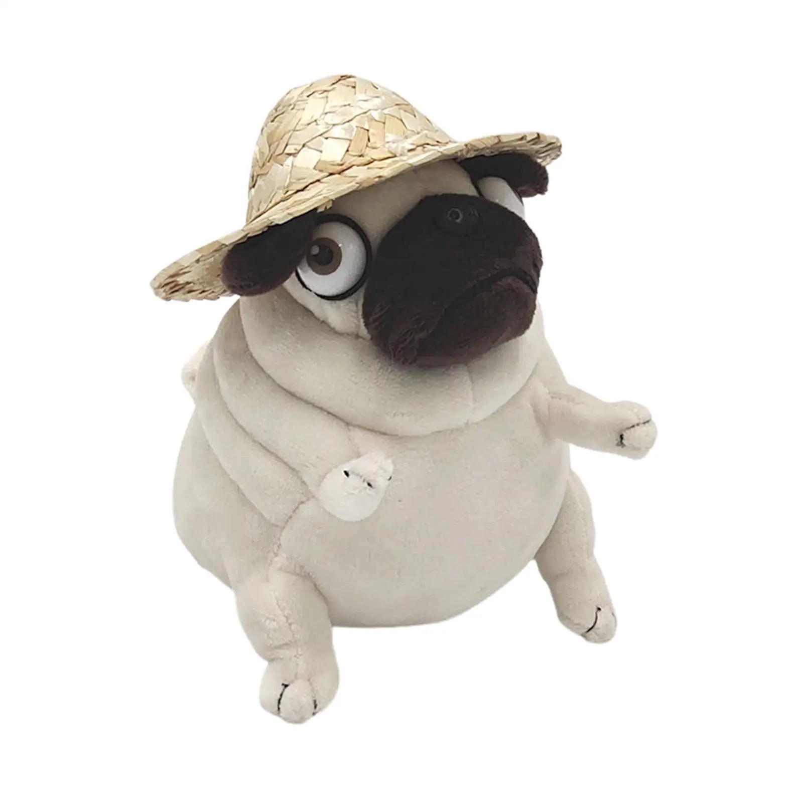 

Soft Plush Animal Toy with Straw Skin Friendly Figurine Realistic Cute Stuffed Animal for Car Birthday Gift Home Couch Sofa