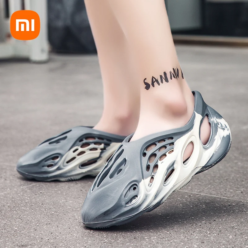 

Массажные шлепанцы Youpin унисекс, летние мужские тапочки, пляжные сандалии на толстой подошве, удобная мужская обувь с кокосовым отверстием, ...