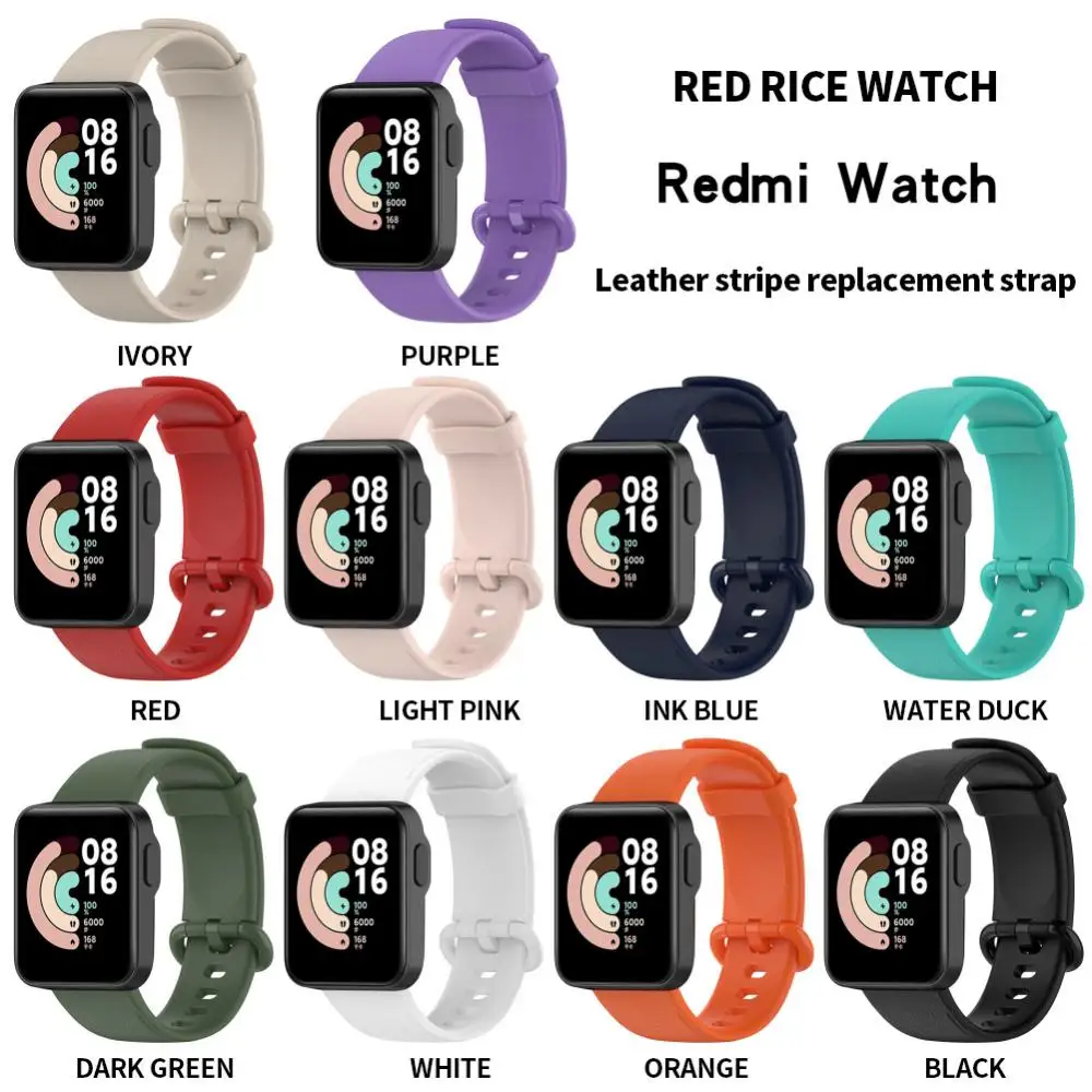 

Silicone Watchband For Xiaomi Mi Watch Lite/ Redmi Watch Silver Buckle Replacement Wristband Xiaomi MI Watch Lite Redmi Watch