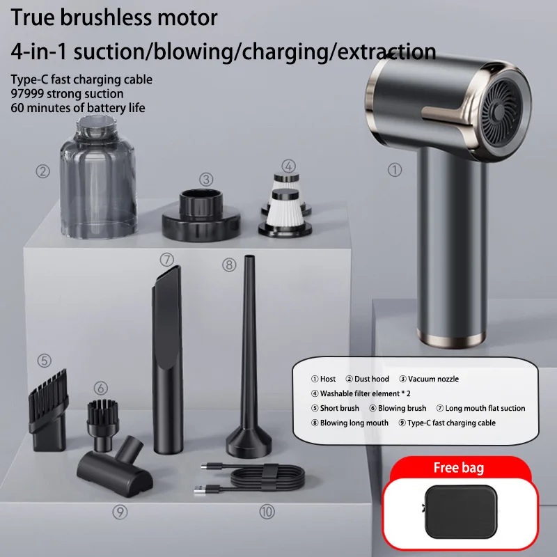 

Вертикальный/ручной пылесос Xiaomi, 80 Вт, беспроводной, влажная уборка, пылесборник