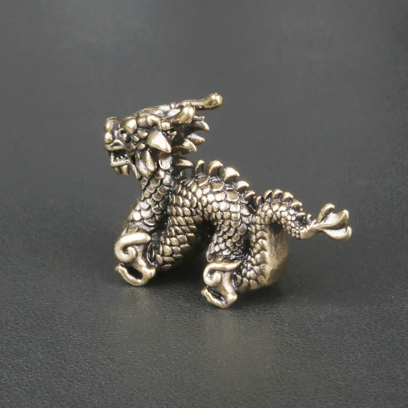 Латунные настольные украшения в виде дракона поделки китайского зодиака