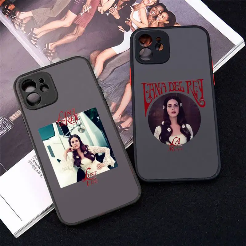 

lana del rey American singer Phone Case matte transparent For iphone 7 8 11 12 13 plus mini x xs xr pro max cover
