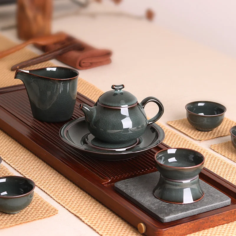 Китайский чайный набор кувшин кружка для чая с шинами треснувшая чайная посуда
