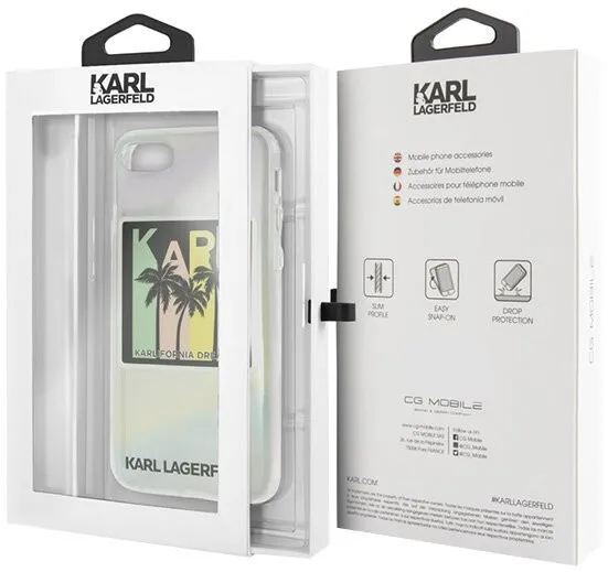 Чехол CG Mobile Karl Lagerfeld TPU Kalifornia Dreams Hard для iPhone 7/8/SE 2020 цвет Переливающийся - купить по