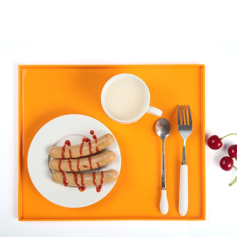 

Kitchen Accessories 1PC Non- Stick Silicone Dehydrator Mats with Edge Non-stick Placemat Table Mat Heat Insulation Anti-skidding