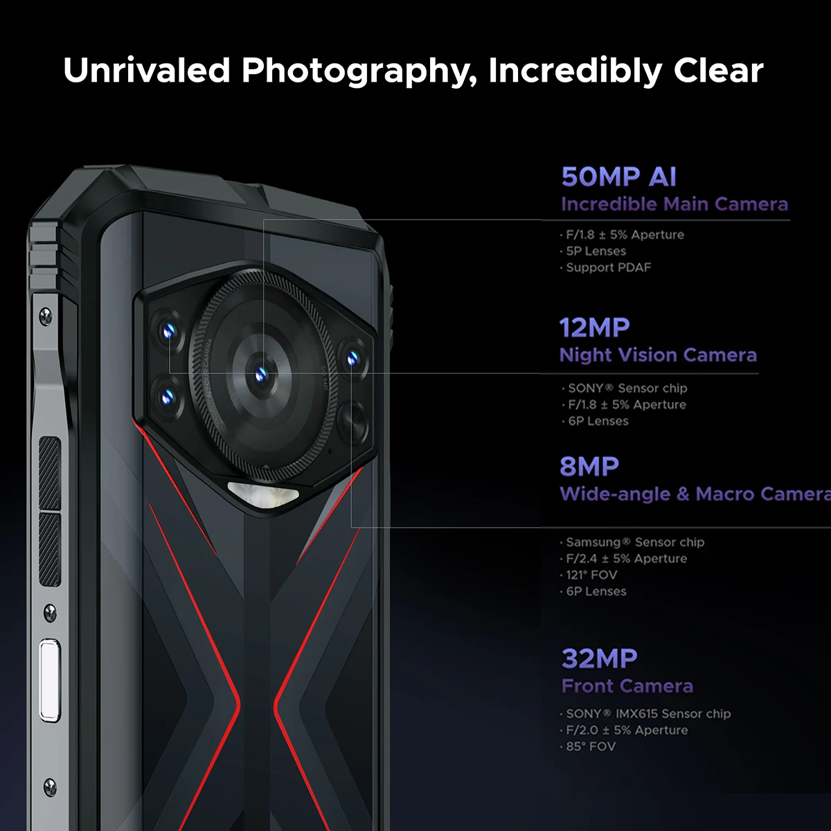 Смартфон DOOGEE S118 повышенной прочности 20 ГБ (8 + 12 ГБ) экран 6 58 дюйма FHD Helio G99 10800 мАч