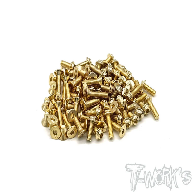 

Original T works GSSU-X12'21 Gold Plated Steel UFO Screw Set 74pcs. ( For Xray X12 2021 EU/US )sssional Rc part