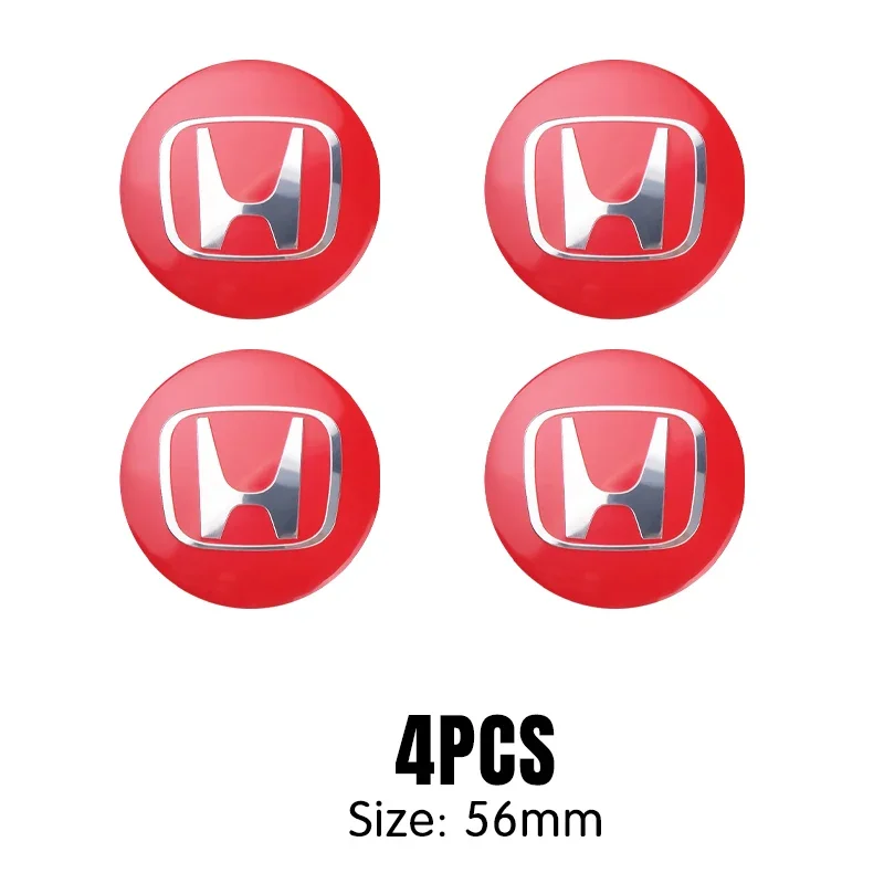

4 шт. 56/60 мм колпачки на центральные отверстия колесных дисков, пылезащитные, с эмблемой, для Honda Civic, Fit, Jazz, Accord, Pilot, CRV, City, CRX