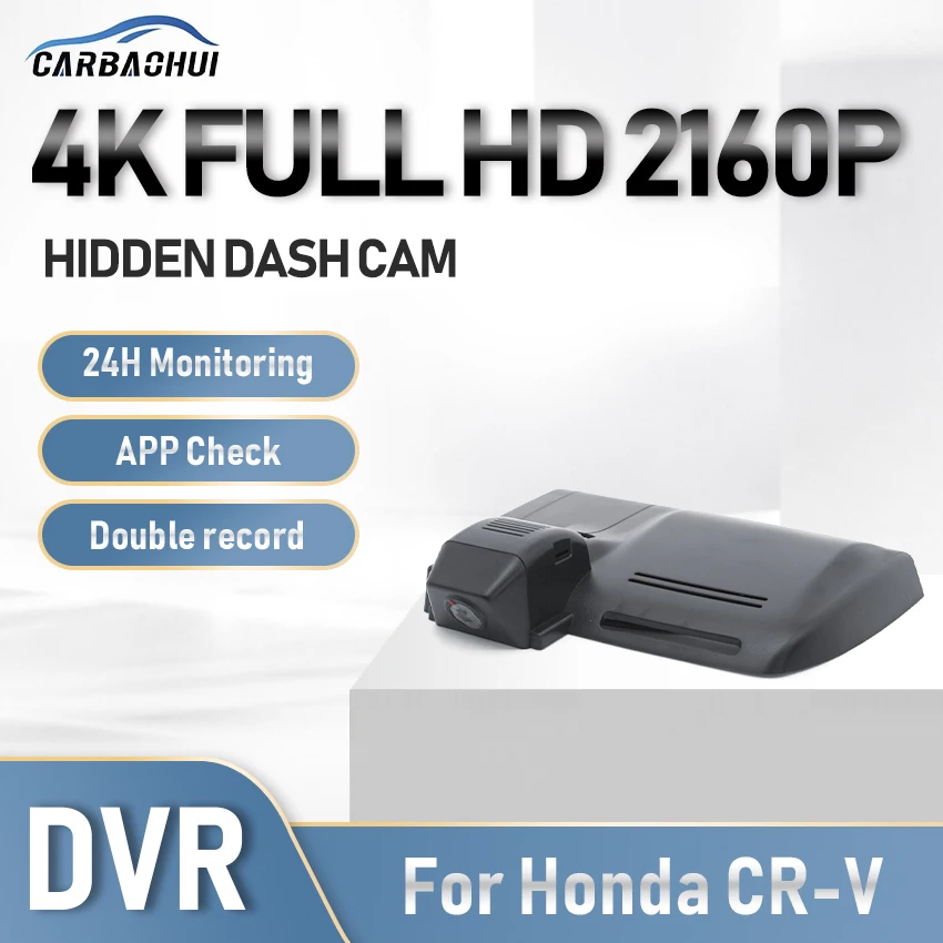 

4K 2160P Car DVR Dash Cam Camera HD Night Vision Wifi APP 24H Parking record Driving Video Recorder For Honda CRV CR-V 2015-2022