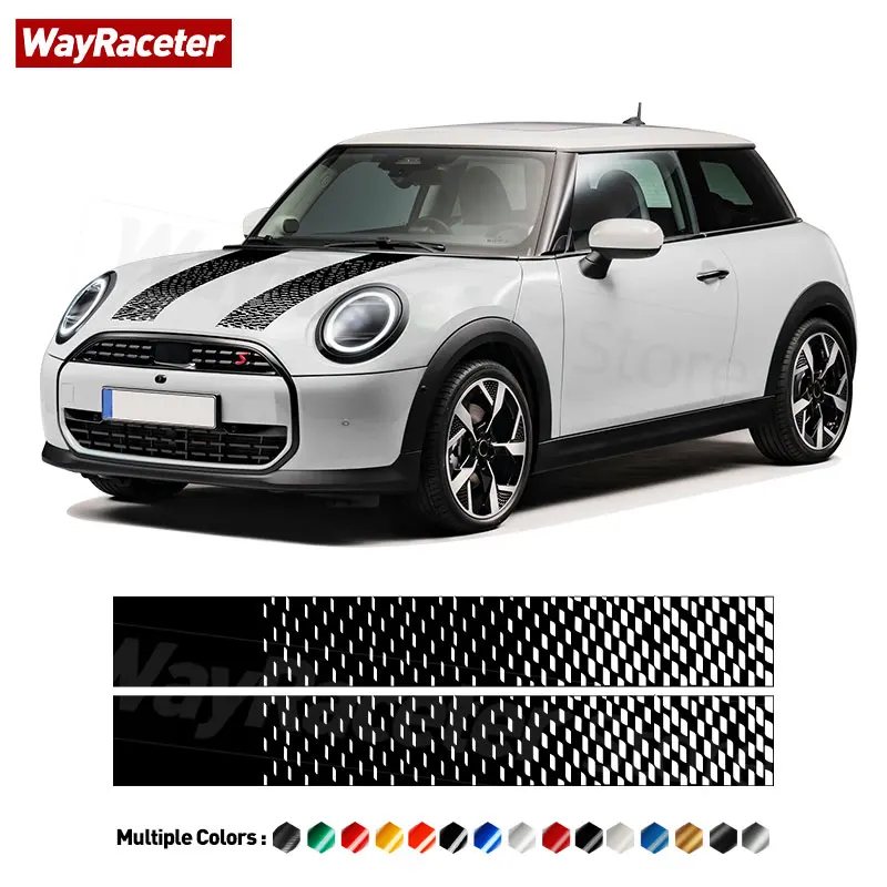 Глянцевая матовая черная наклейка на крышку капота автомобиля для MINI Cooper J01SE F65 F66