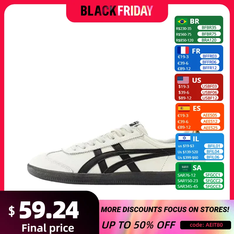 Onitsuka Tiger TOKUTEN Мужская и женская обувь для скейтбординга Дышащие спортивные