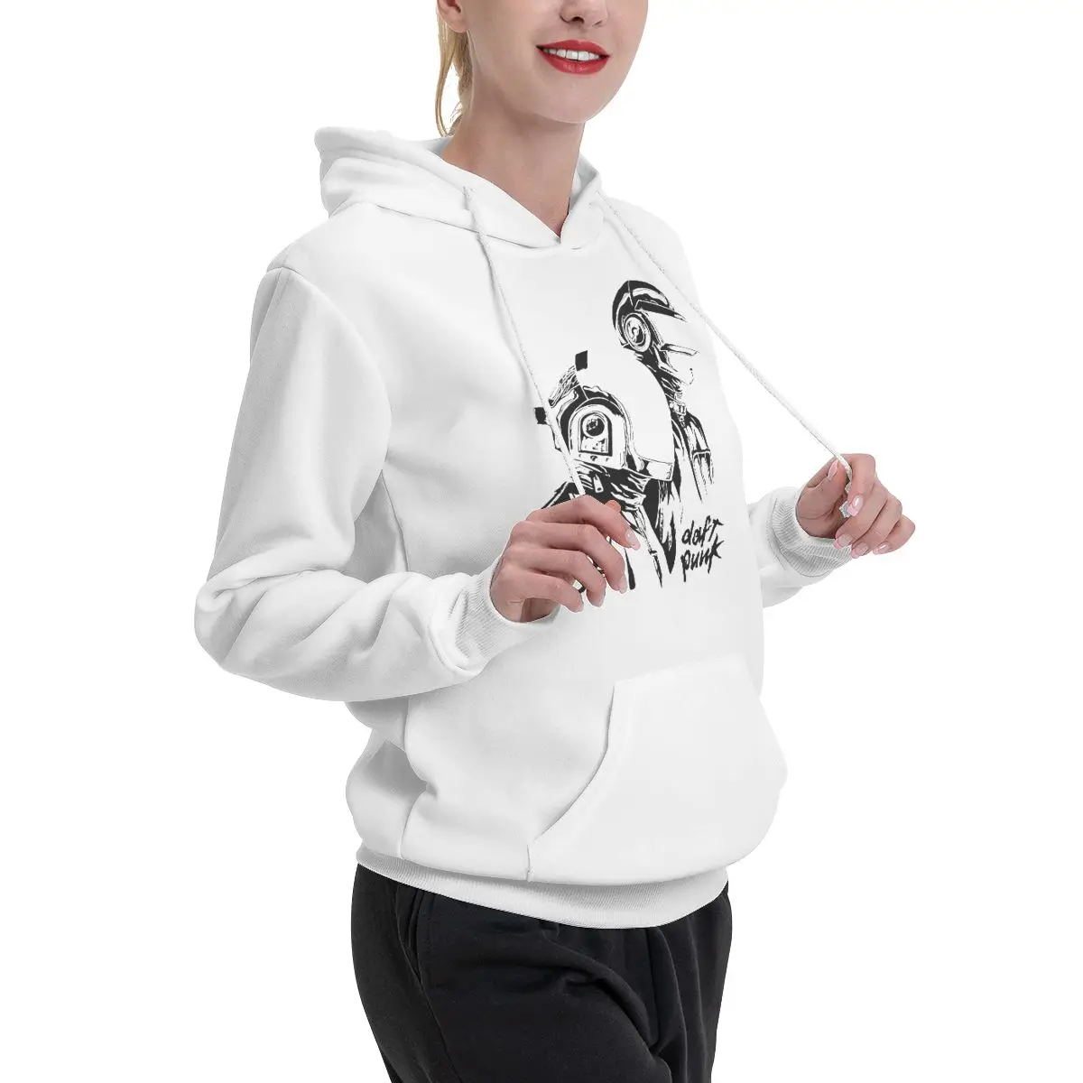 Свитер Daft в стиле панк ретро музыка основные пары бархатный свитер с капюшоном