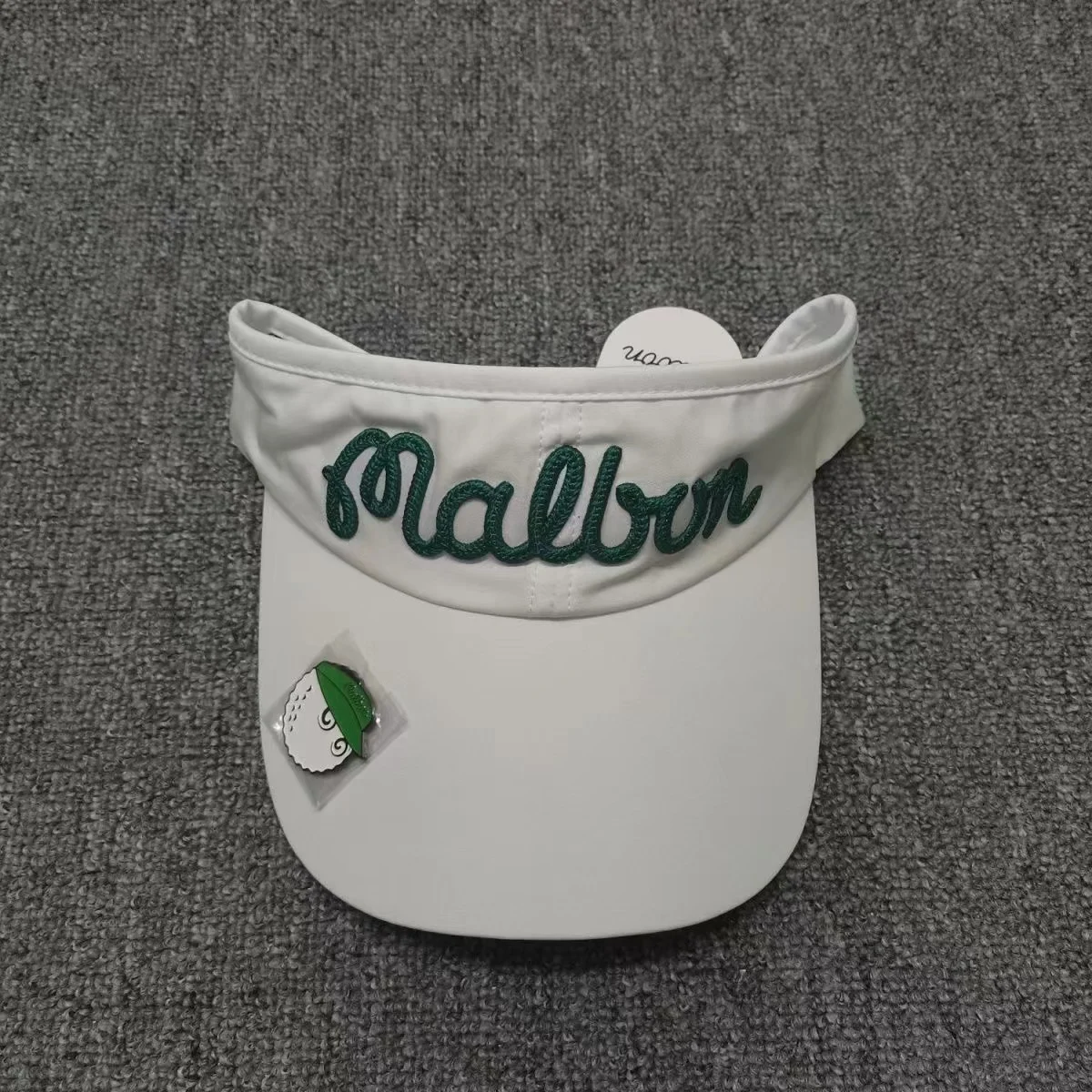 MALBON New Fashion Embroidery Hollow Top Sunshade Hat Outdoor Multi functional Sports Golf Hat