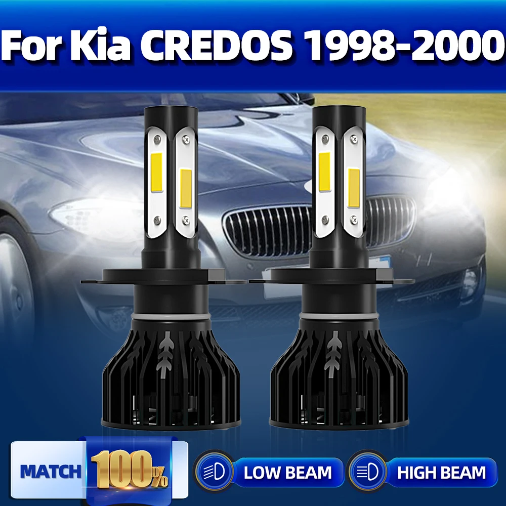 

Автомобильные лампы для фар 120 Вт 20000LM Plug-N-Play автомобильные светильник 12В 6000 К белый Чип CSP автомобильная лампа для Kia CREDOS 1998 1999 2000