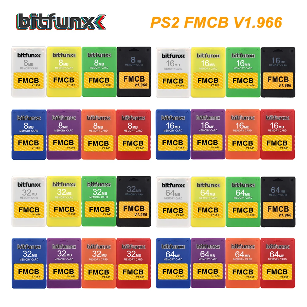 Bitfunx Free McBoot v1.966 8MB/16MB/32MB/64MB Memory Card for PS2 FMCB Version 1.966