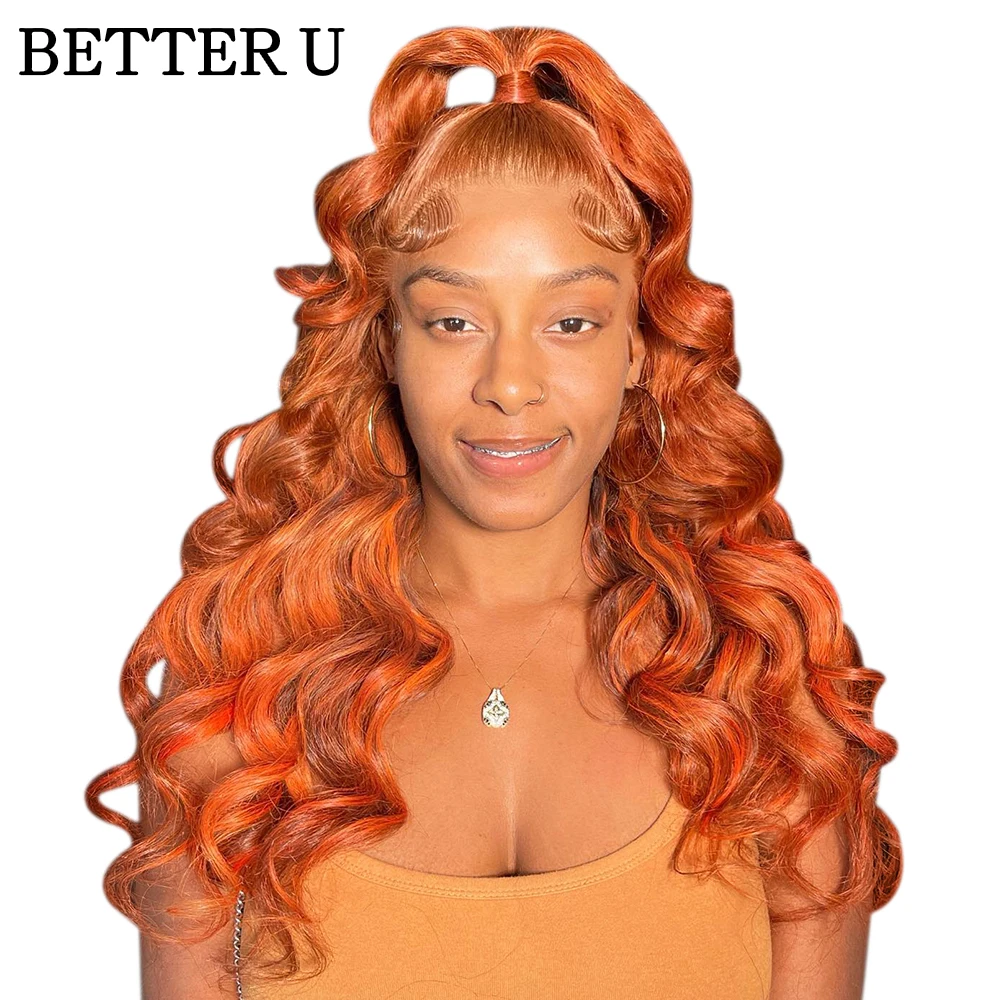

Парик Носите to Go без клея, оранжевый парик 13x4 13x6 HD на сетке спереди, бразильские парики, распродажа, человеческие волосы для женщин, 613 цветной парик Better U