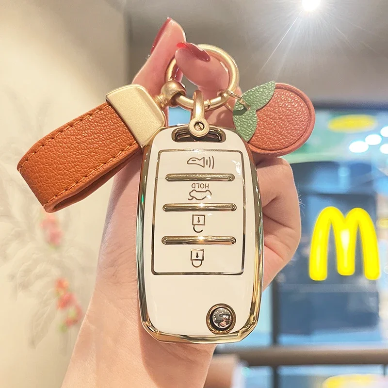 Чехол для автомобильного ключа из ТПУ Kia Optima Rio Soul 2014 2015 Sportage Sorento Carens 2013 Sedona 2016 2017