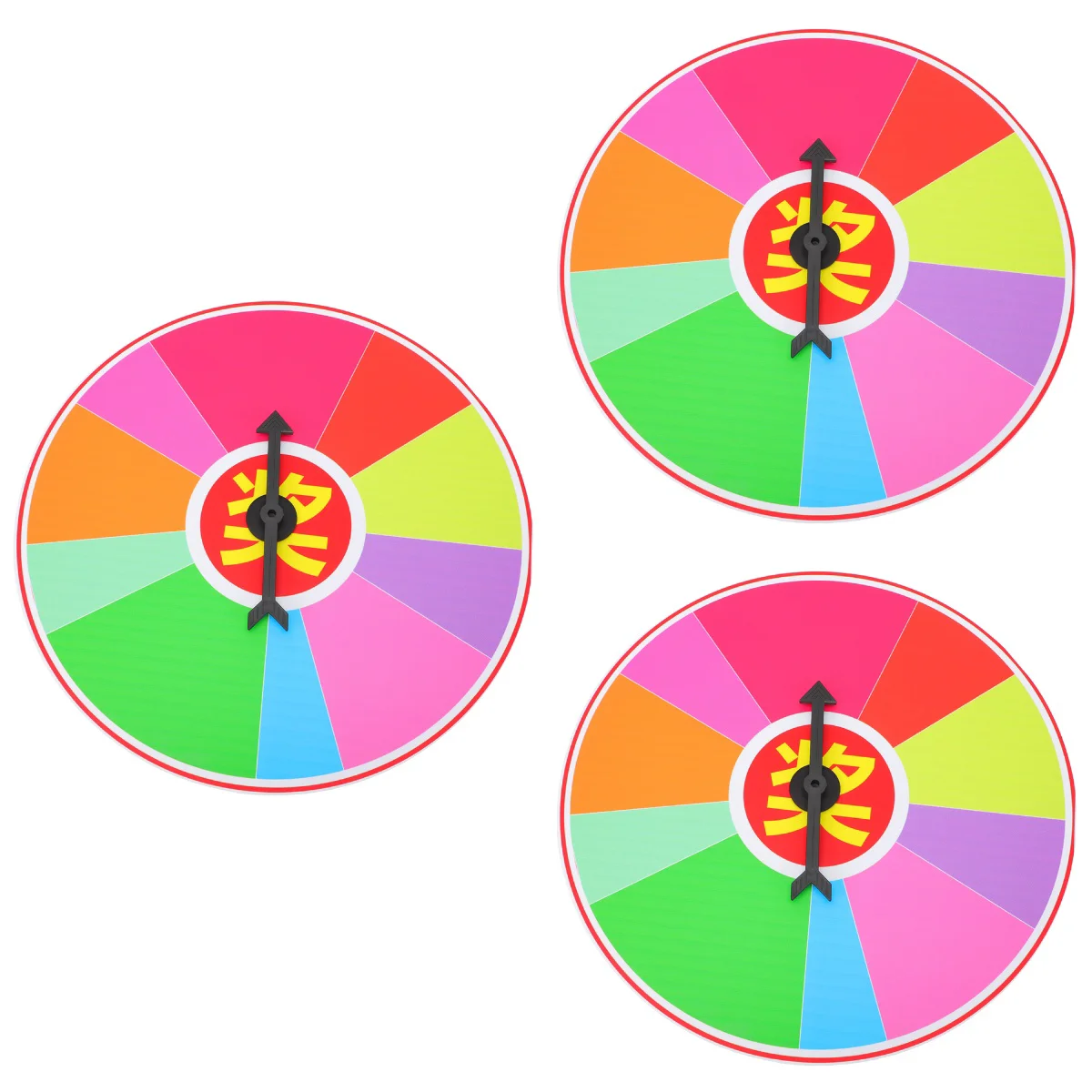 

3pcs Funny Hanging Prize Wheel Portable Turntable Lottery Wheel Smooth Prize Wheel