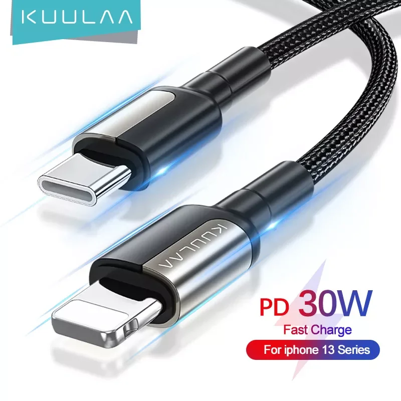 

NEW2023 KUULAA 30W PD USB C Cable for iPhone 13 Pro Max Fast Charging USB C Cable for iPhone 12 mini pro max Data USB Type C Cab