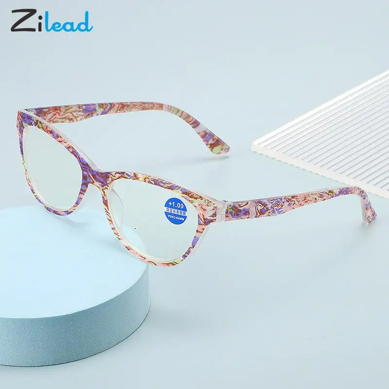 

Очки Zilead для чтения с защитой от сисветильник света для мужчин и женщин, оптические аксессуары для чтения при пресбиопии по рецепту, + 1 + 4