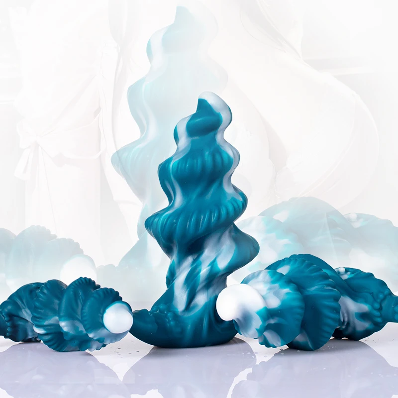 Спиральная Анальная стандартная Женская пробка большой фаллоимитатор с ниткой