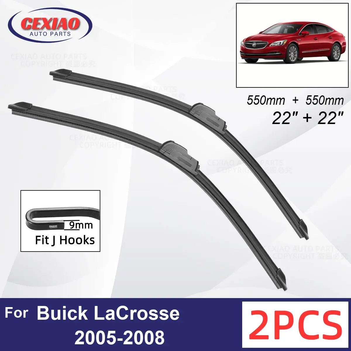 

Car Wiper For Buick LaCrosse 2010-2016 Front Wiper Blades Soft Rubber Windscreen Wipers Auto Windshield 26"+18" 650mm 450mm 2015