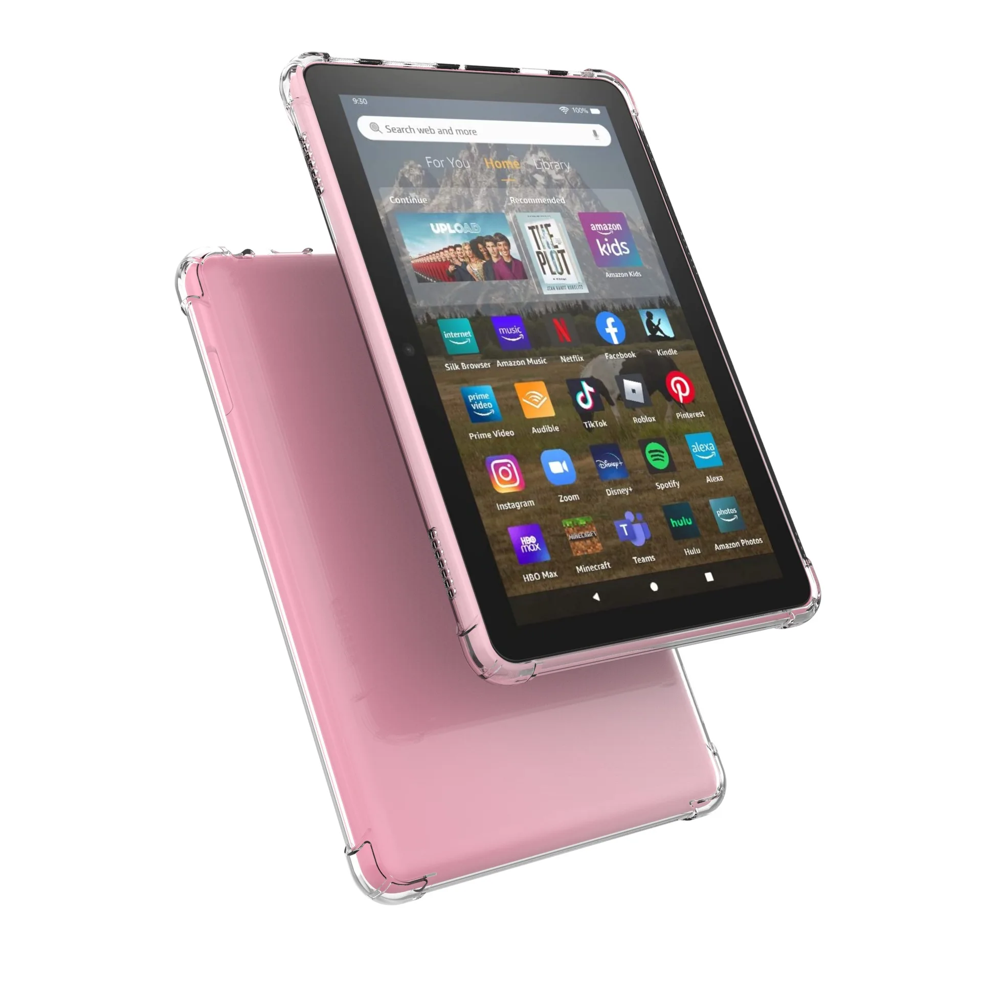 Прозрачный чехол для Fire HD8 2024 силиконовый мягкий из ТПУ с подушкой безопасности