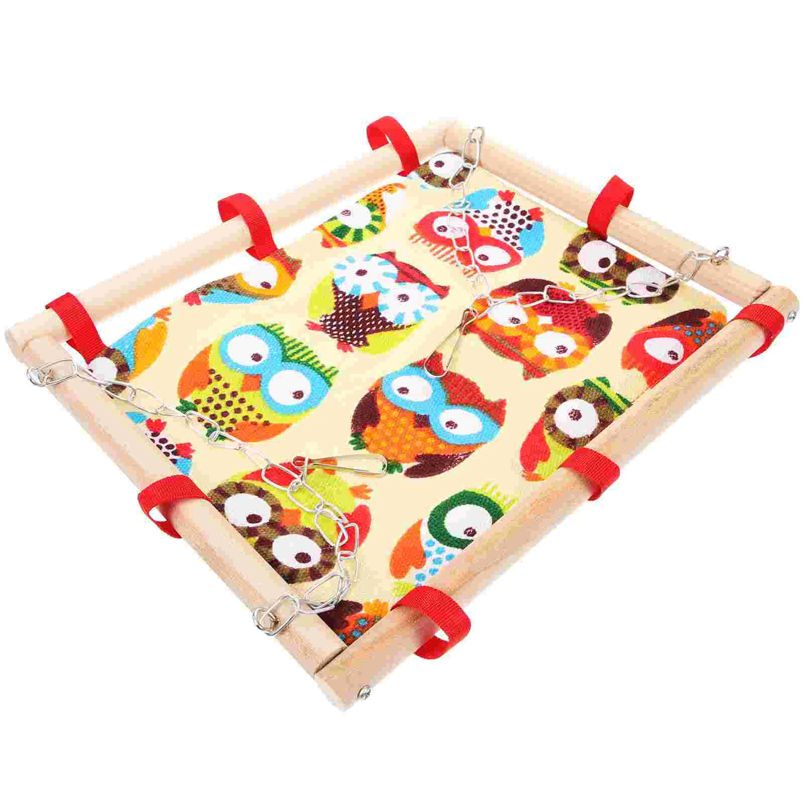 

Parrot Hammock Parakeets Balance Training Toy Guinea Toys Bird Bed Supply Swing Wooden