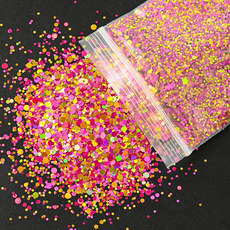 

Shiny Colorful Bubble Nail Art Sequins Glitter Holographic Round Shaped 3D Nail Charm Gel Polish French Manicure Decoracion Uñas