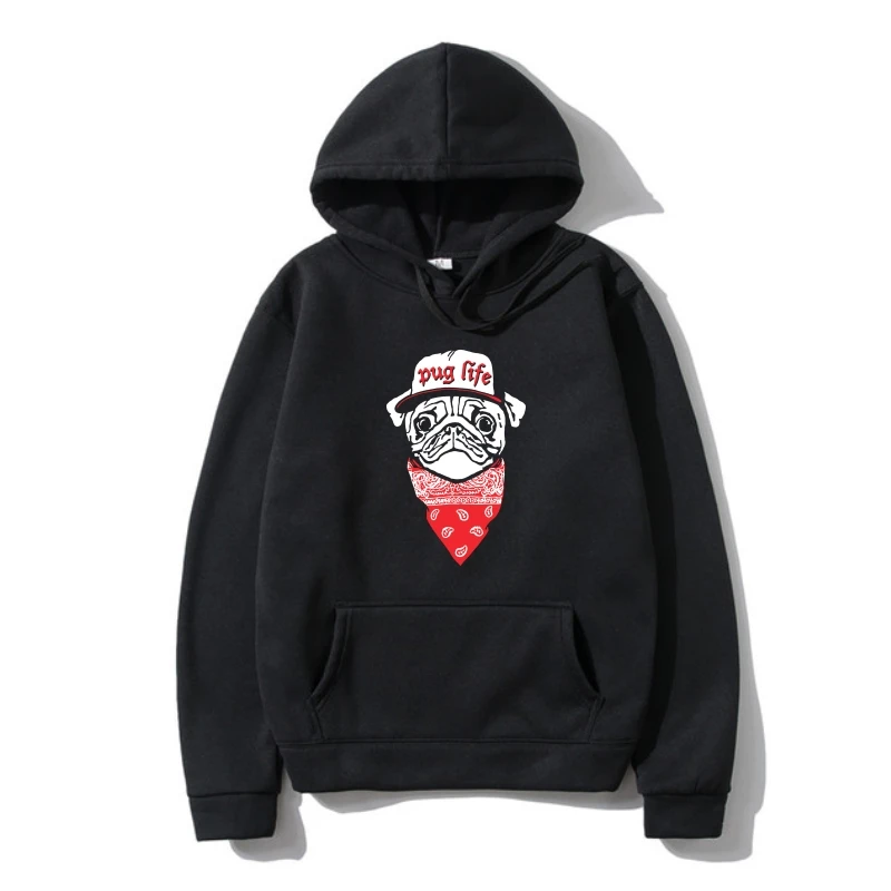 

Mens Pug Life Dog Puppy Bandana Hip Hop Funny Outerwear S-XXL