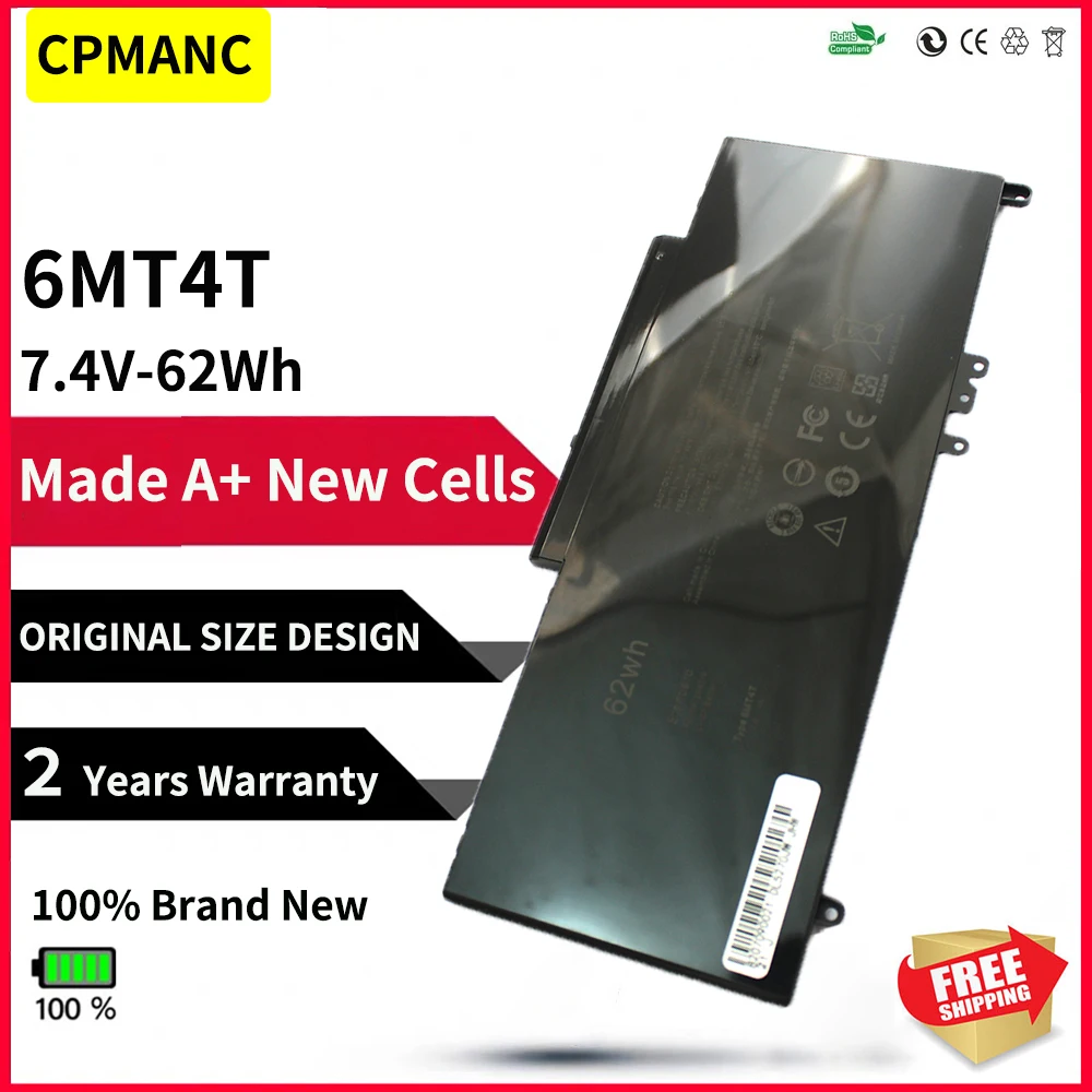 Аккумулятор CPMANC J60J5 для ноутбука Dell Latitude E7270 E7260 E7470 451-BBSY J6OJ5 R1V85 MC34Y 242WD 7,6 В 55 Втч