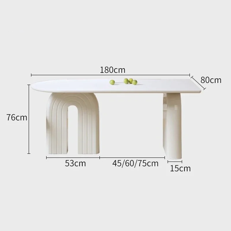 Французский кремовый стиль каменная тарелка обеденный стол современный простой