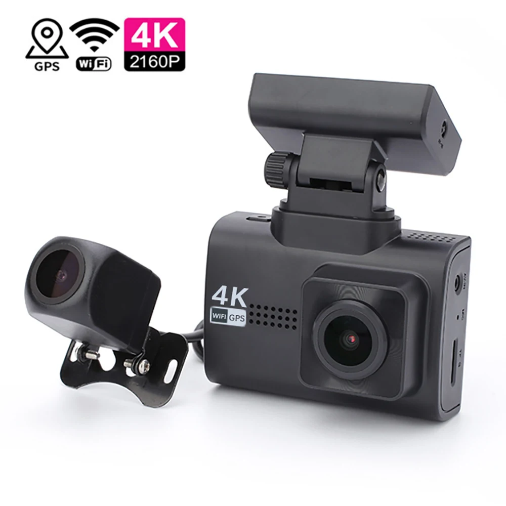

M200 Car Driving Recorder 4K HD WIFI+GPS Function Dual Lens 24 Hours Parking Monitoring Night Vision Dash Camera