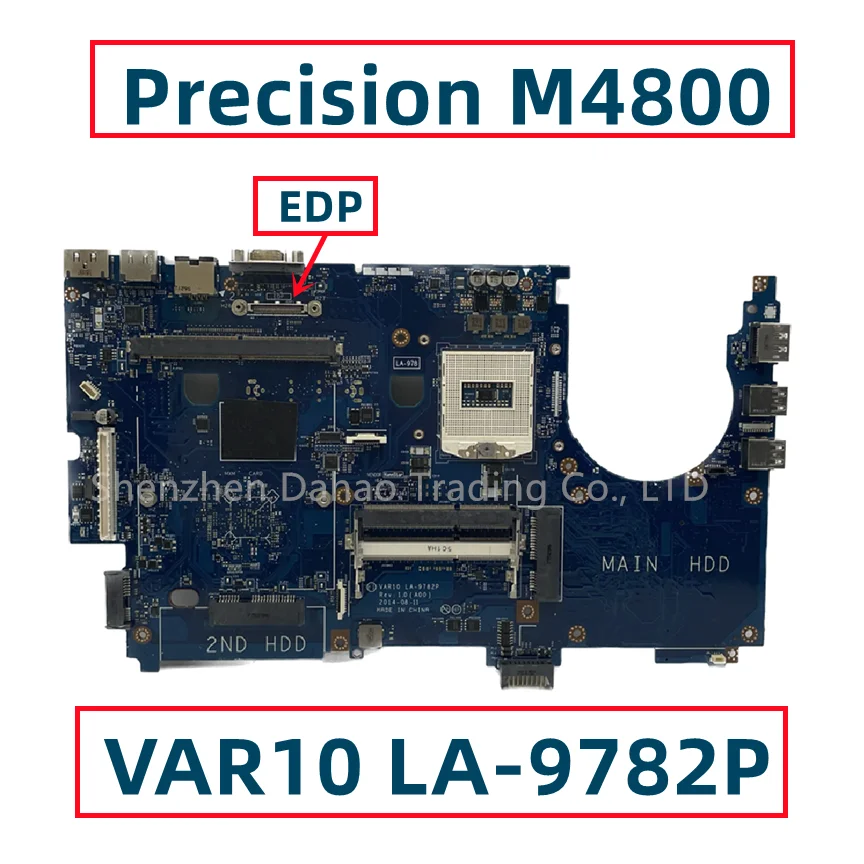 CN-0GDMGC 0GDMGC для Dell Precision M4800 Laotop материнская плата PGA947 VAR10 LA-9782P DDR3