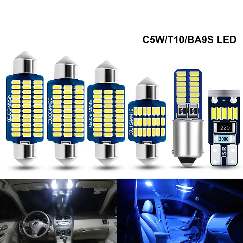 

Car Interior Bulb T10 Led Light C5W C10W Festoon BA9S W5W T4W Reading Dome 31 36 39 41 MM License Plate Signal Lamp 12V