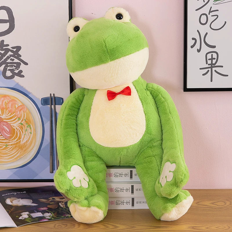 

aomede 65cm Lovely Green Little Frog Doll on The Bed Doll Plush Toy Girl Lonely Frog Doll Birthday Gift