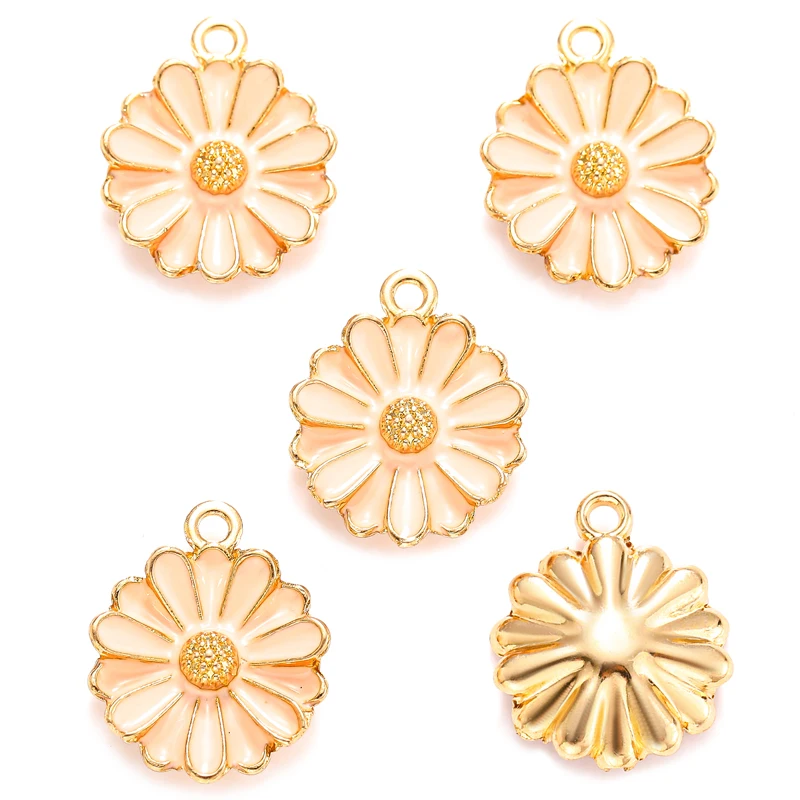 10 шт. 7 цветов эмалевые маргаритки с цветными блоками Очаровательные Подвески