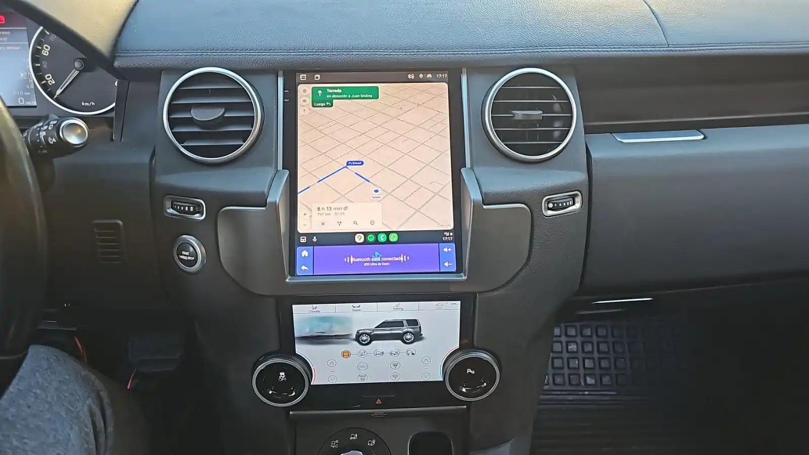 Автомобильный радиоприемник в стиле Tesla Android 13 для Land Rover Discovery 4 LR4 2009 2016