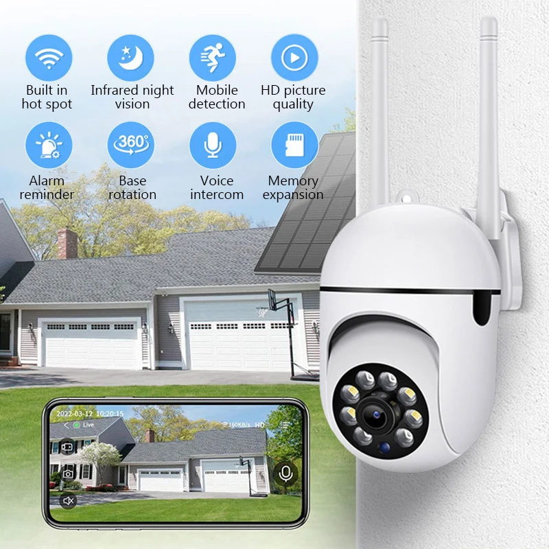 

Deli 20M 1MP PTZ WIFI IP Camera Audio CCTV Monitoring Camera Outdoor Zoom Night Vision Wireless Camera Waterproof and Security