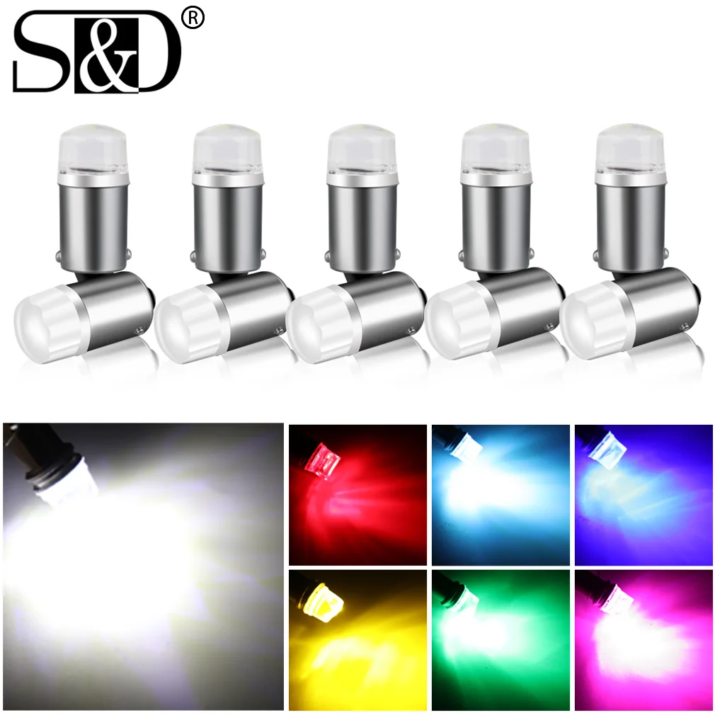 Светодиодная автомобильная лампа Canbus BA9S T4W H6W, 10 шт.