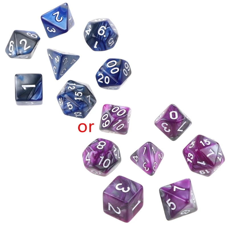 

7pcs/Set Acrylic Polyhedral Dice For TRPG Board Game Dungeons And Dragons D4-D20