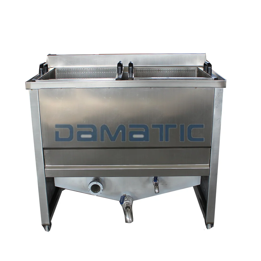 

Damatic Semi automatic food frying machine industrial potato chips deep fryer for frying potatoes